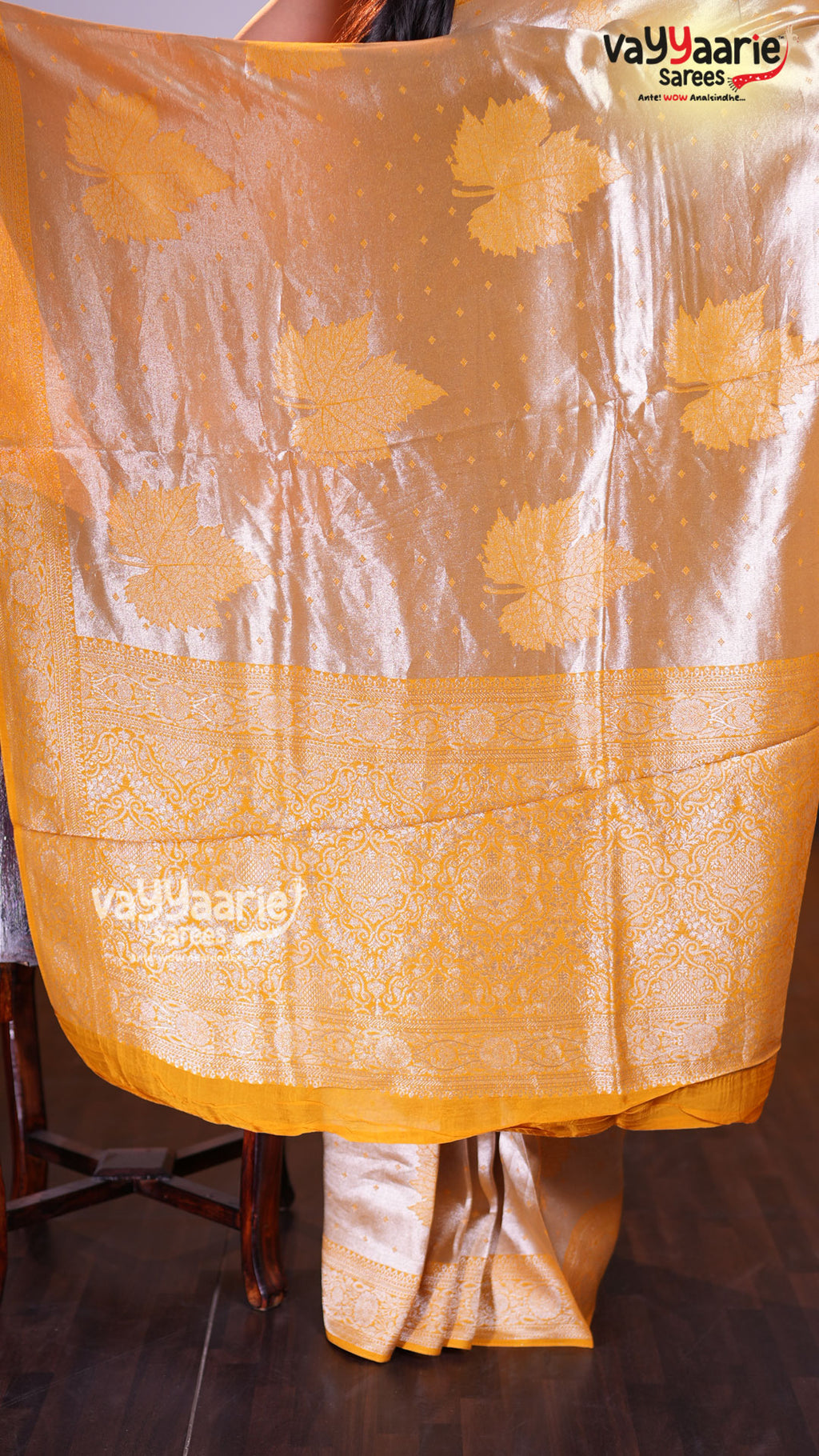 Gold Tusser Saree | Fancy Ethnic Wear Saree | Vayyaarie Sarees