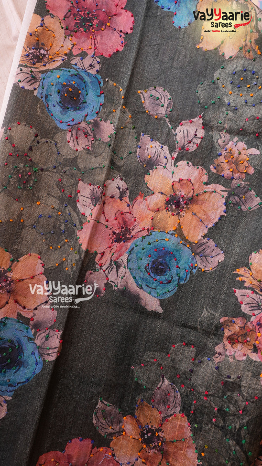 Biscuit Tusser Saree | Fancy Ethnic Wear Saree | Vayyaarie Sarees