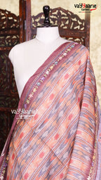 Biscuit Linen Saree | Fancy Ethnic Wear Saree | Vayyaarie Sarees