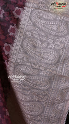 Maroon Semi Linen Saree | Fancy Ethnic Wear Saree | Vayyaarie Sarees
