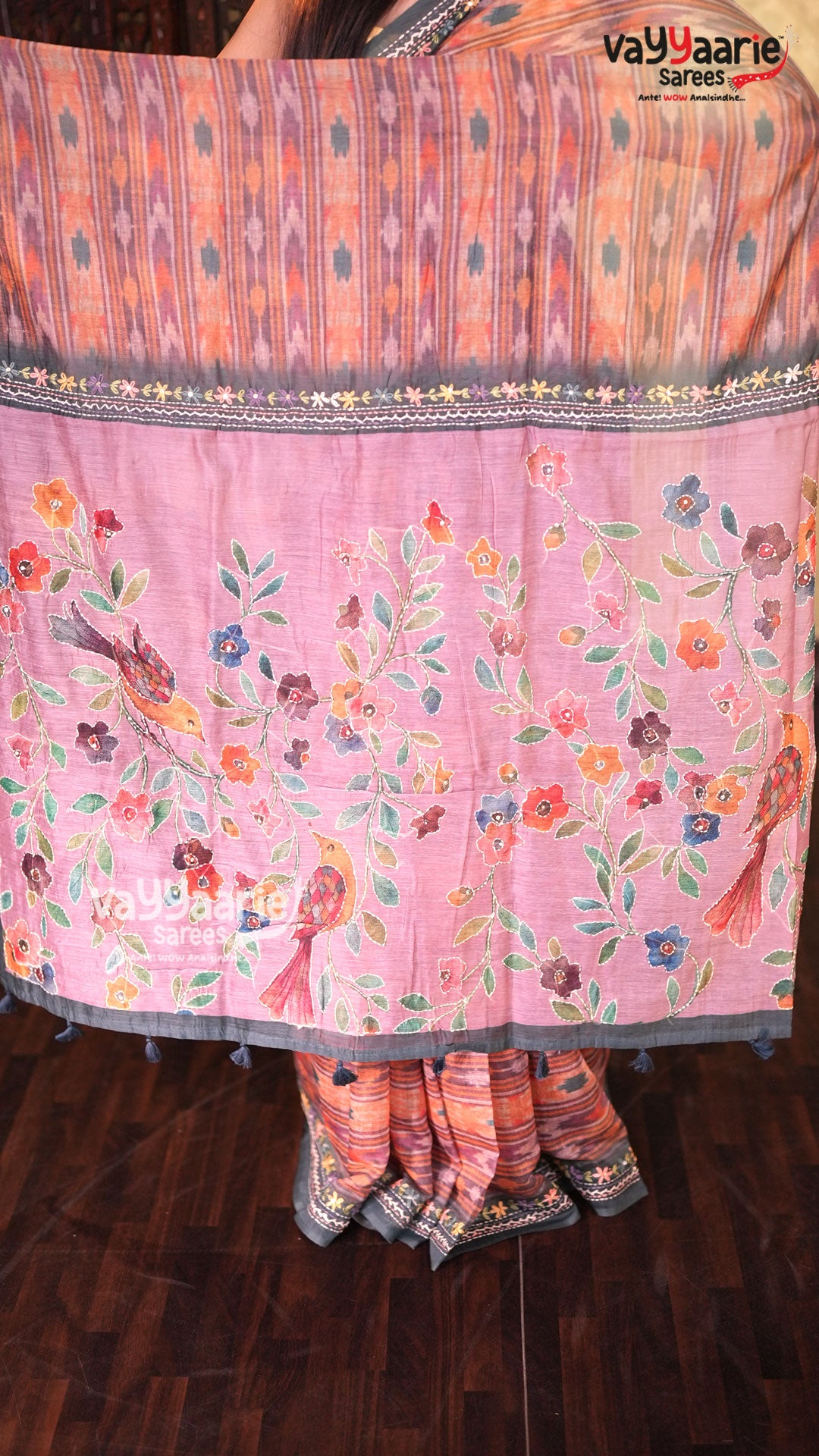 Biscuit Linen Saree | Fancy Ethnic Wear Saree | Vayyaarie Sarees
