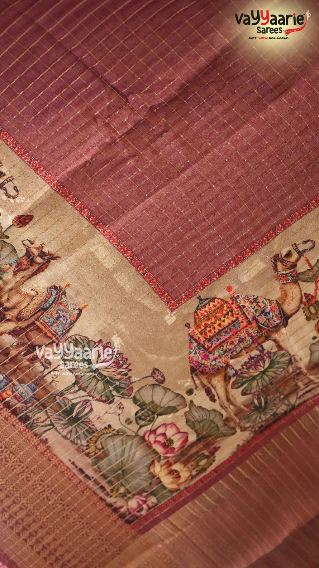Onion Pink Georgette Saree | Fancy Ethnic Wear Saree | Vayyaarie Sarees
