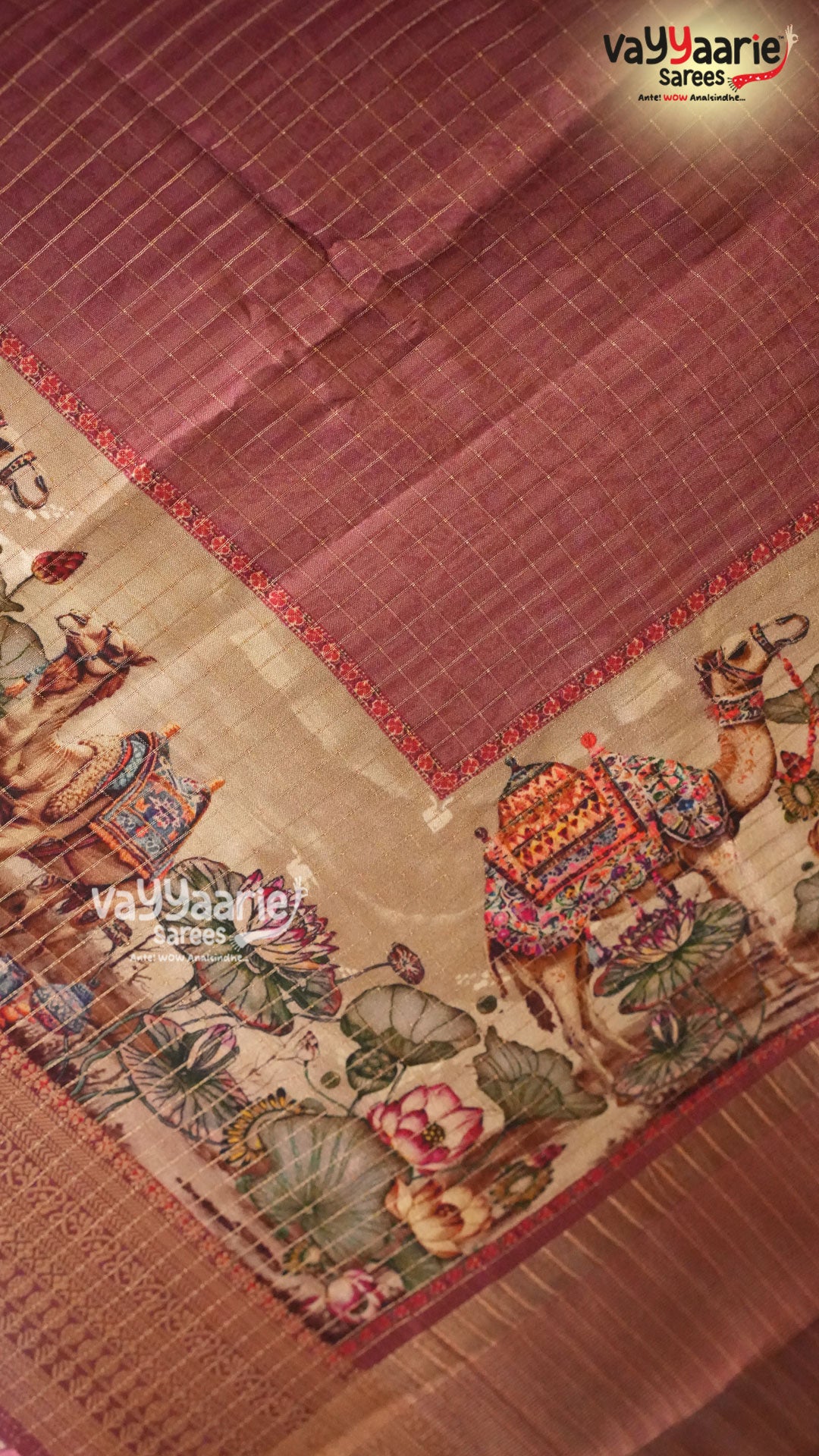Onion Pink Georgette Saree | Fancy Ethnic Wear Saree | Vayyaarie Sarees