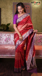 Maroon Mushroom Saree | Fancy Ethnic Wear Saree | Vayyaarie Sarees