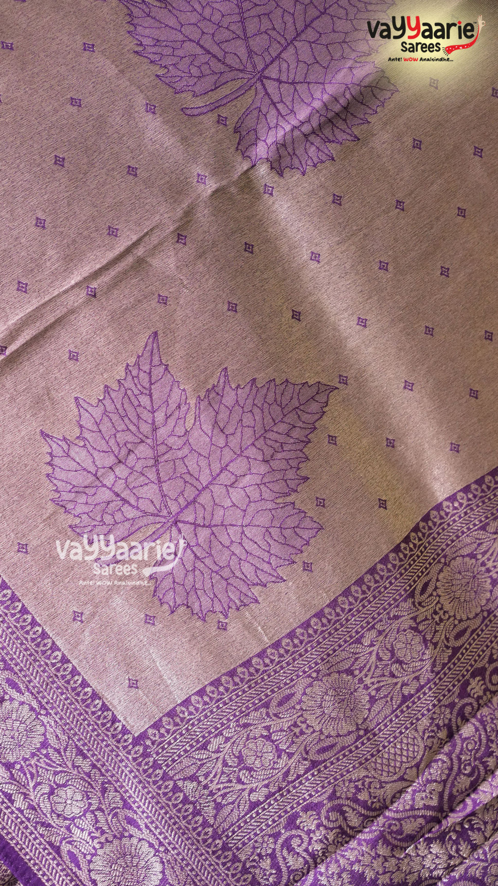 Violet Tusser Saree | Fancy Ethnic Wear Saree | Vayyaarie Sarees