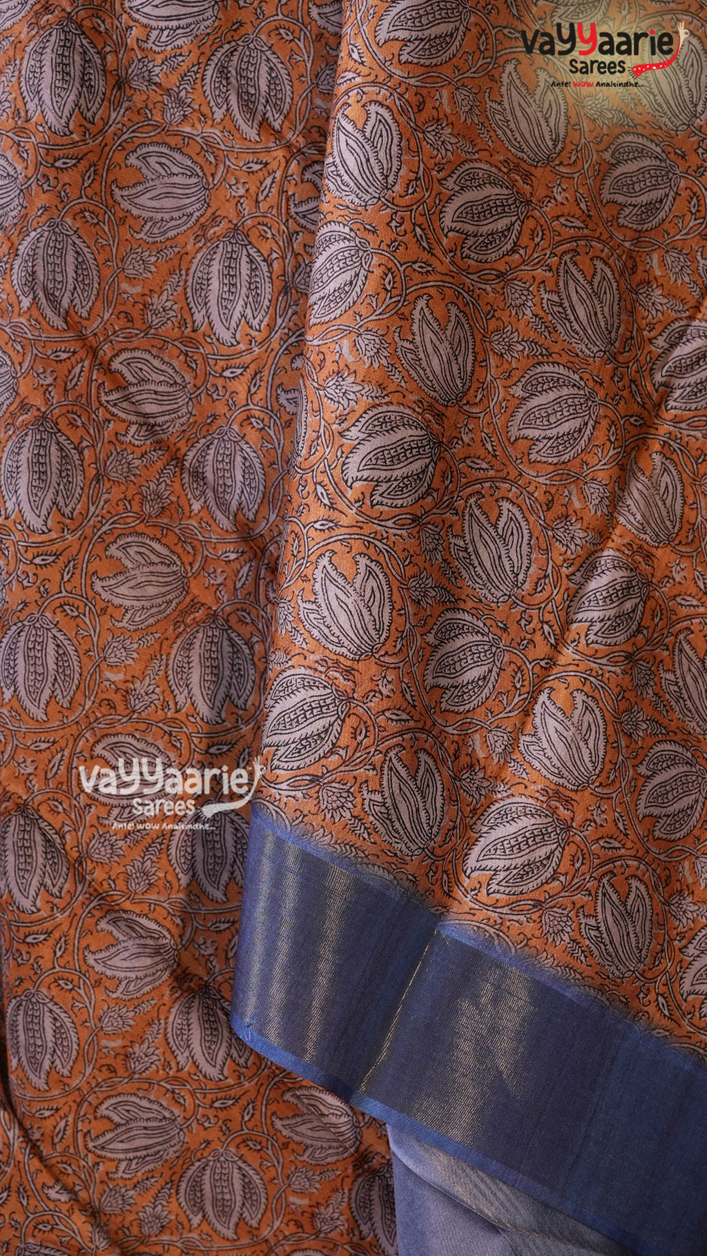Gold Crape Saree | Fancy Ethnic Wear Saree | Vayyaarie Sarees