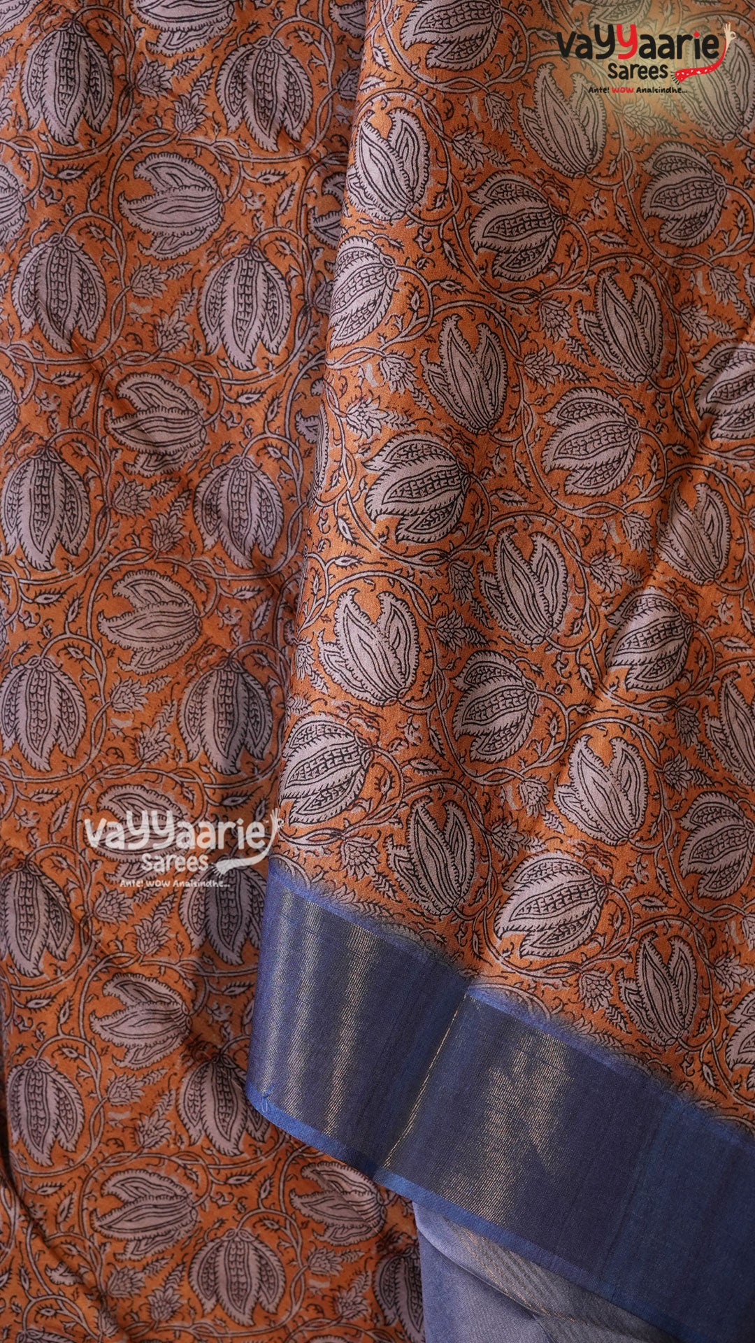 Gold Crape Saree | Fancy Ethnic Wear Saree | Vayyaarie Sarees