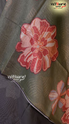 Mehendi Green Semi Linen Saree | Fancy Ethnic Wear Saree | Vayyaarie Sarees
