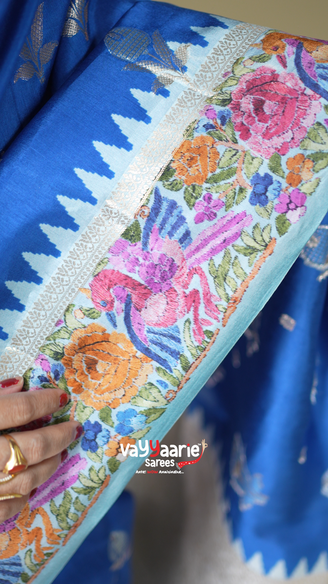 Blue Mango Silk Fancy Saree Online Main Image