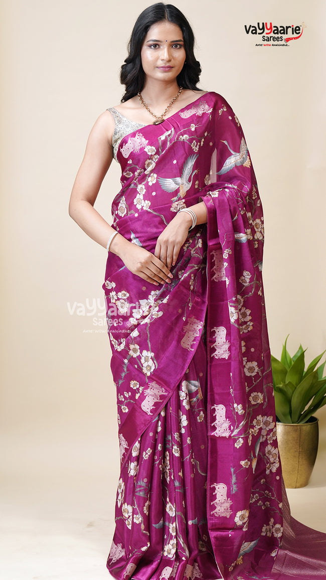 Multicolour Tissu Saree for Party Wear Hover Image