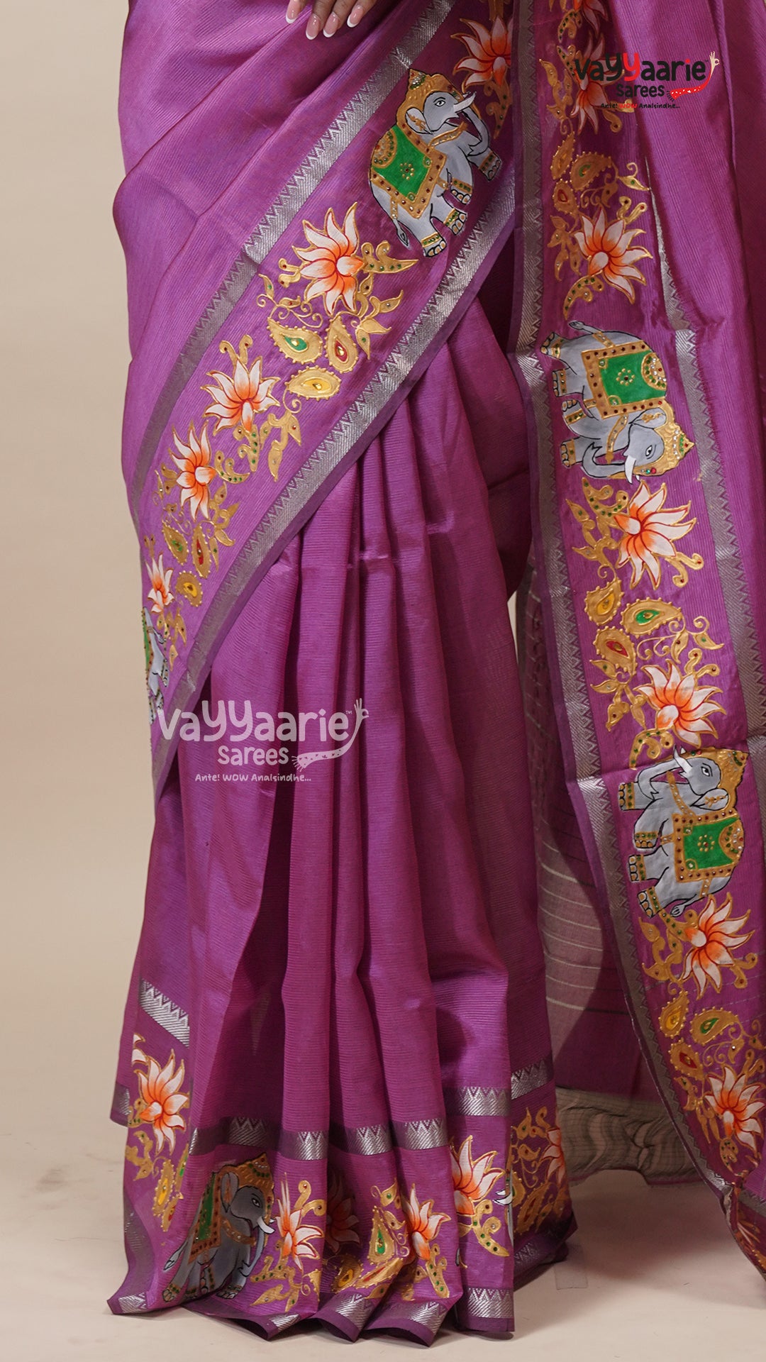 Magenta Mangalagiri Saree for All Occasions