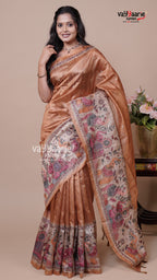 Artful Tusser Saree for Family Functions