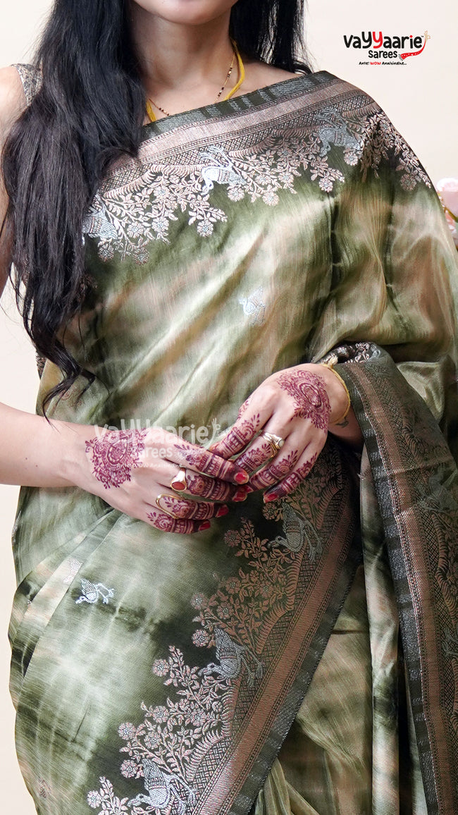 Tissue Fancy Saree for Parties and Gifting Main Image