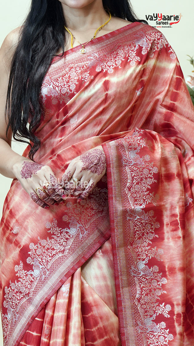 Multicolour Tissue Saree for Celebration Wear Main Image