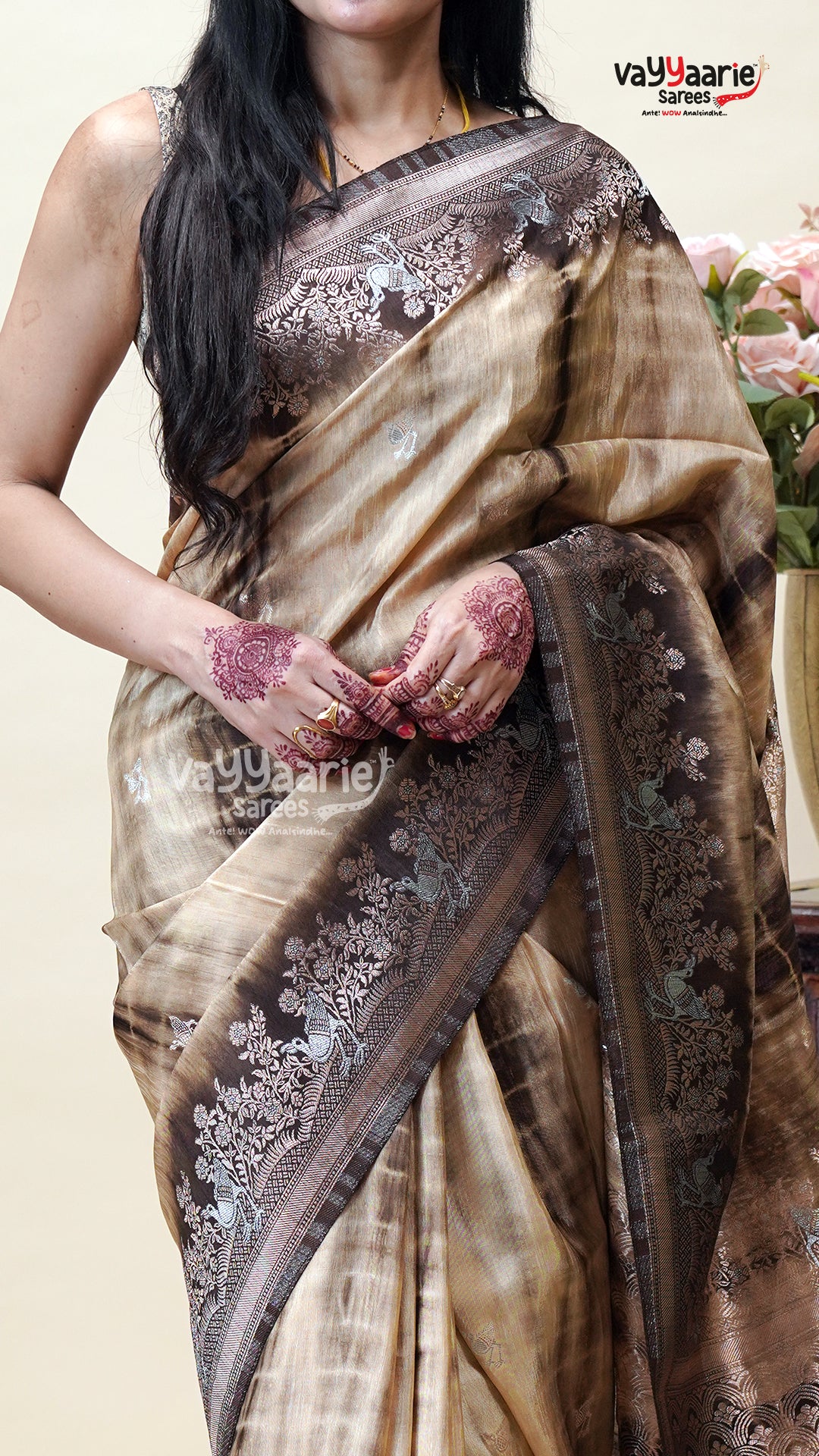 Multicolour Tissue Saree for Festive Moments
