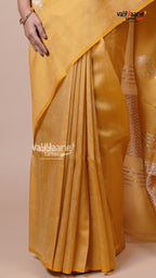 Tissue Saree in Gold for Evening Wear