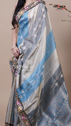 Multi Colour Tissue Fancy Saree for Cultural Events