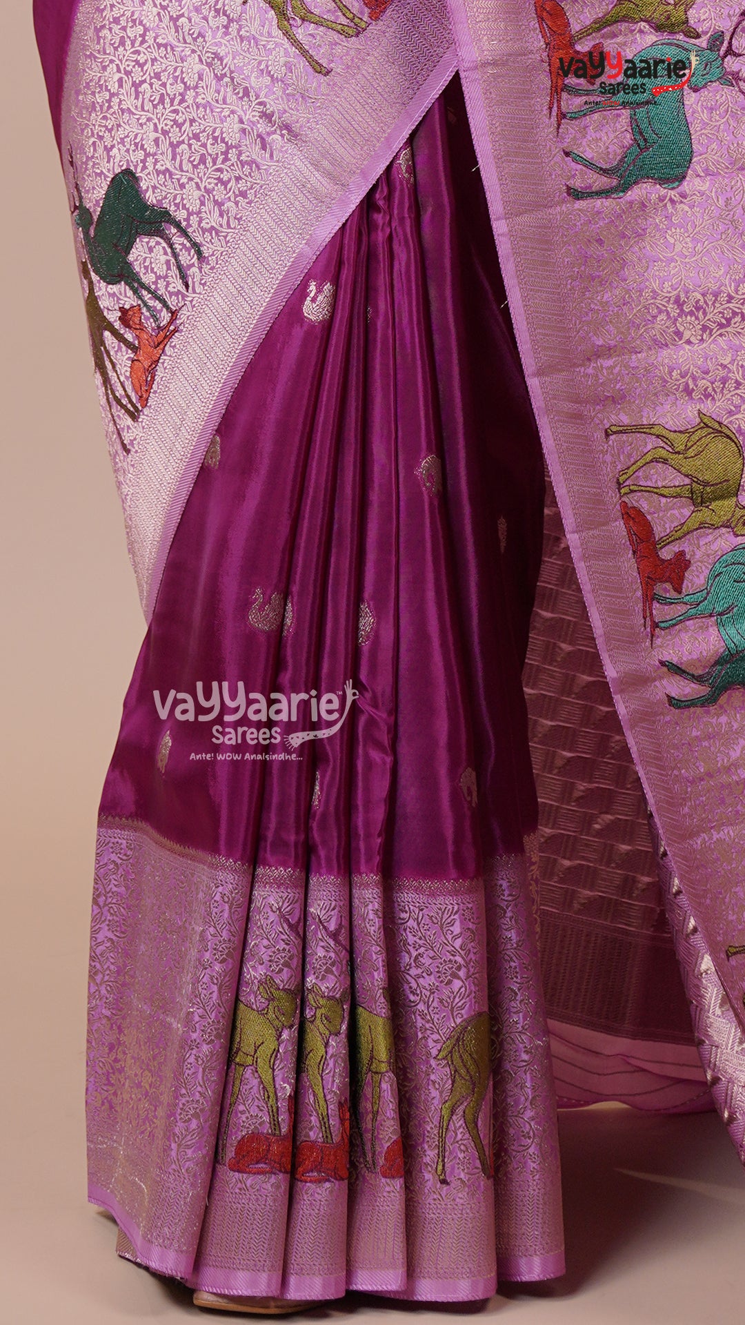 Banaras Mango Silk Saree in Magenta for Party Wear