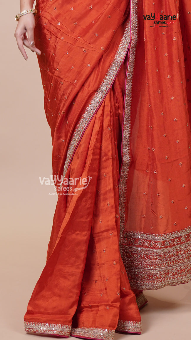 Vibrant Crepe Fancy Saree for Women Main Image