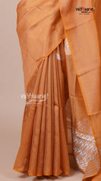 Tissue Saree in Orange for Celebrations