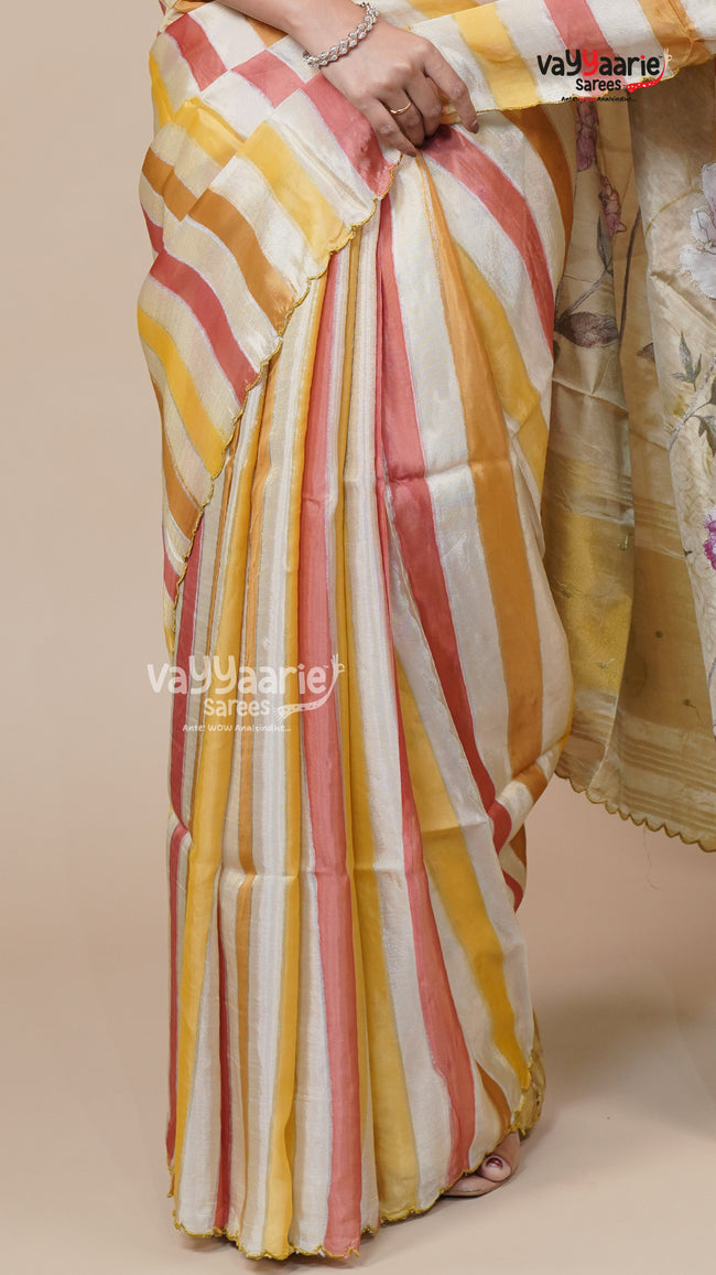 Tissue Fancy Saree for Festivals Main Image