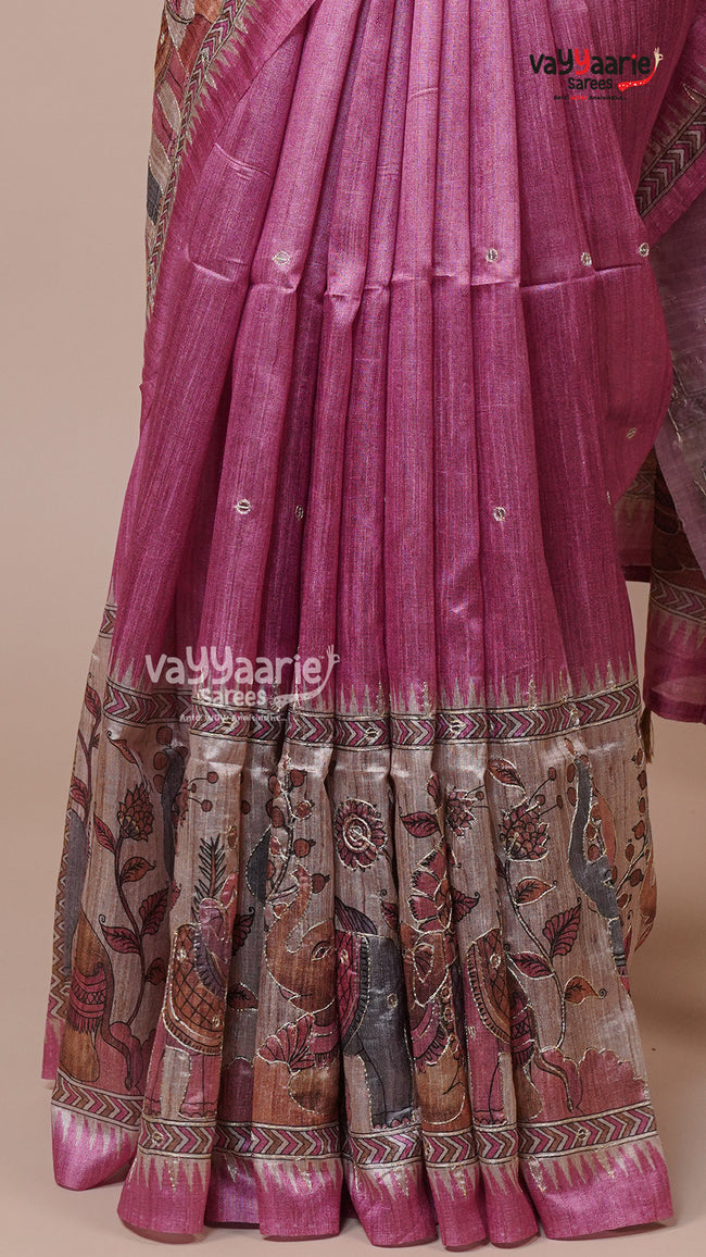 Tusser Saree in Multicolour for Gifting Main Image