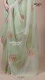 Pista Green Crush Fancy Saree for Day Events