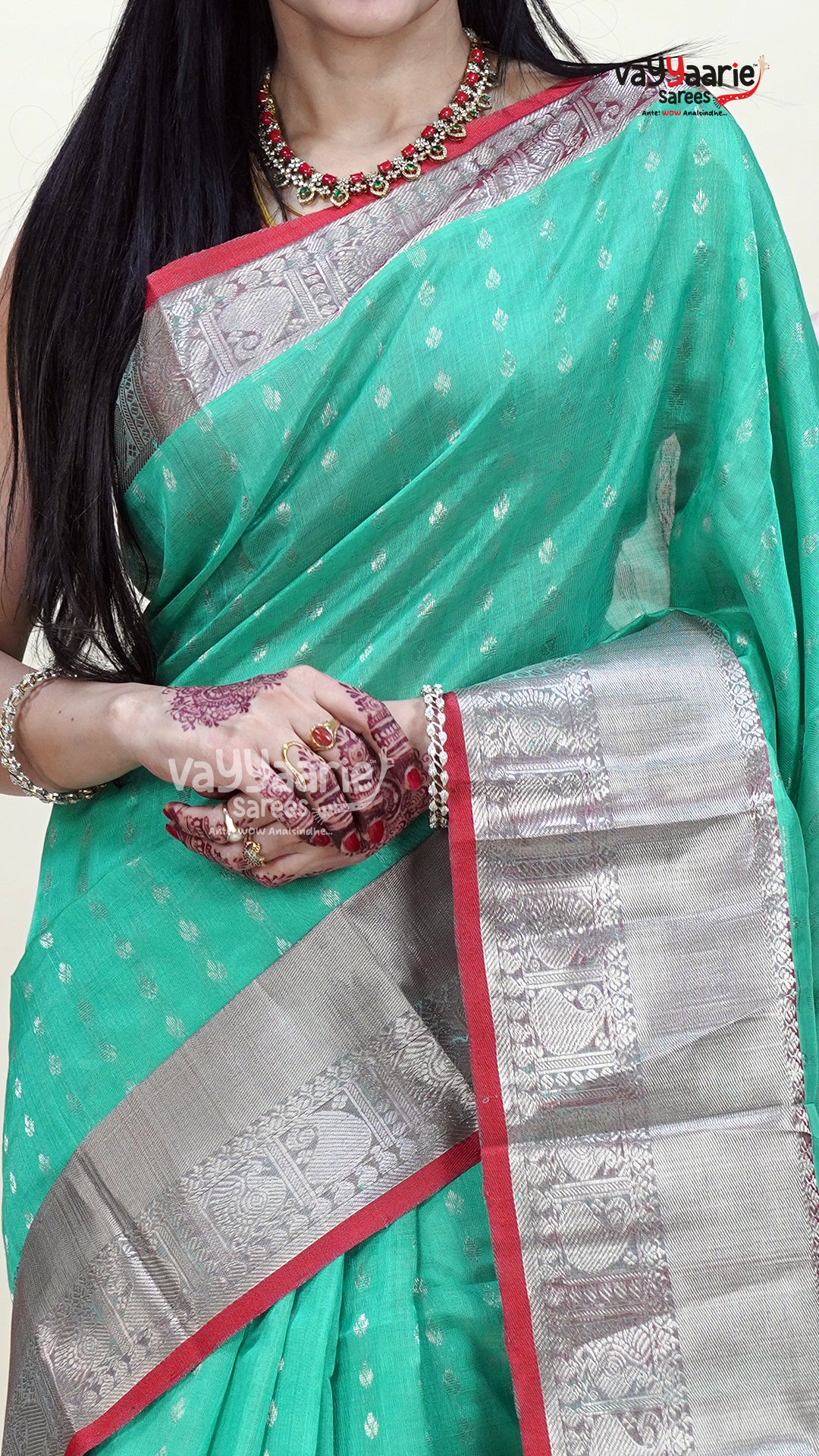 Sea Green Kuppadam Saree for Fresh Festive Looks