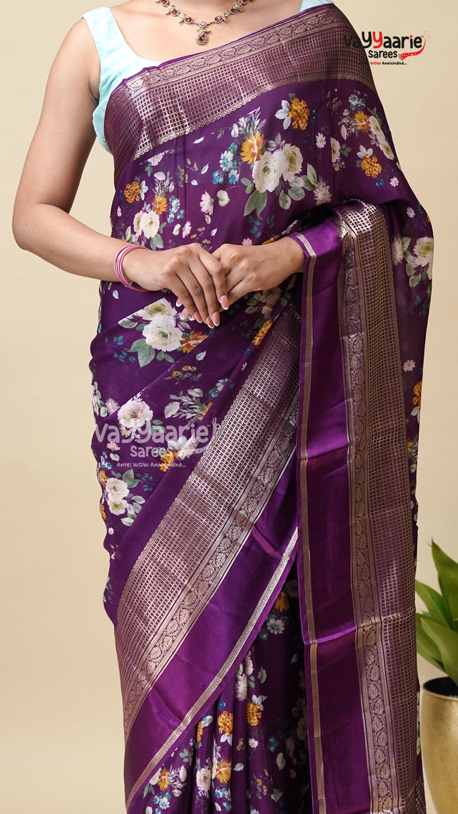 Fancy Tissu Multicolour Saree for Gifting Main Image
