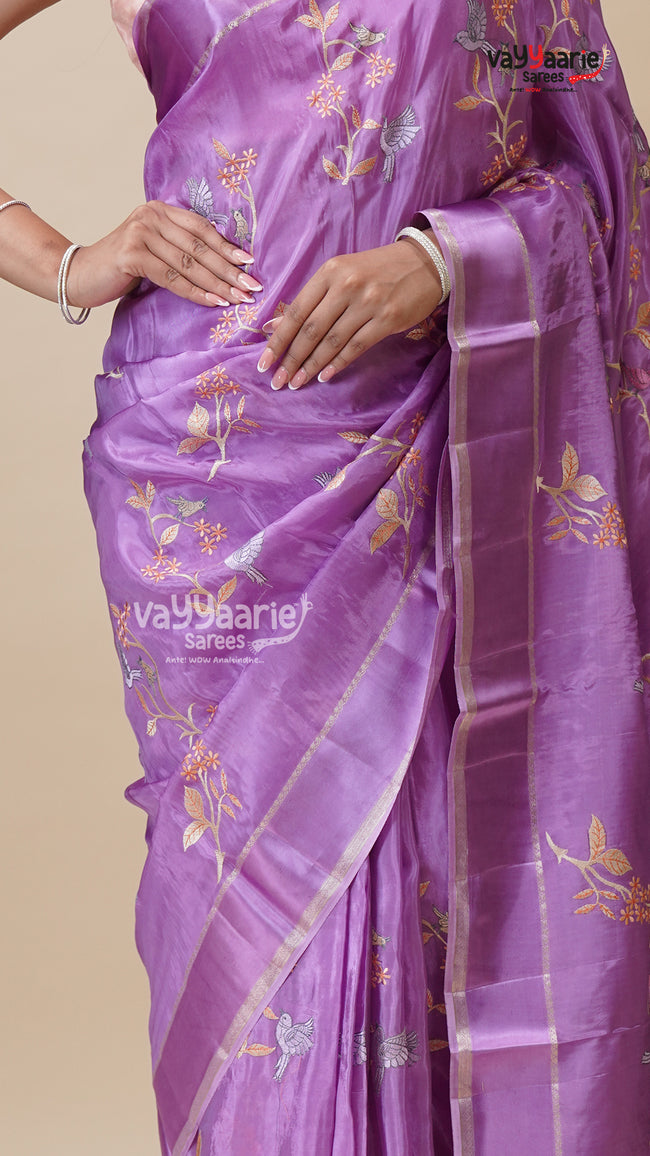 Graceful Multicolour Tissu Saree for Festive Wear Main Image