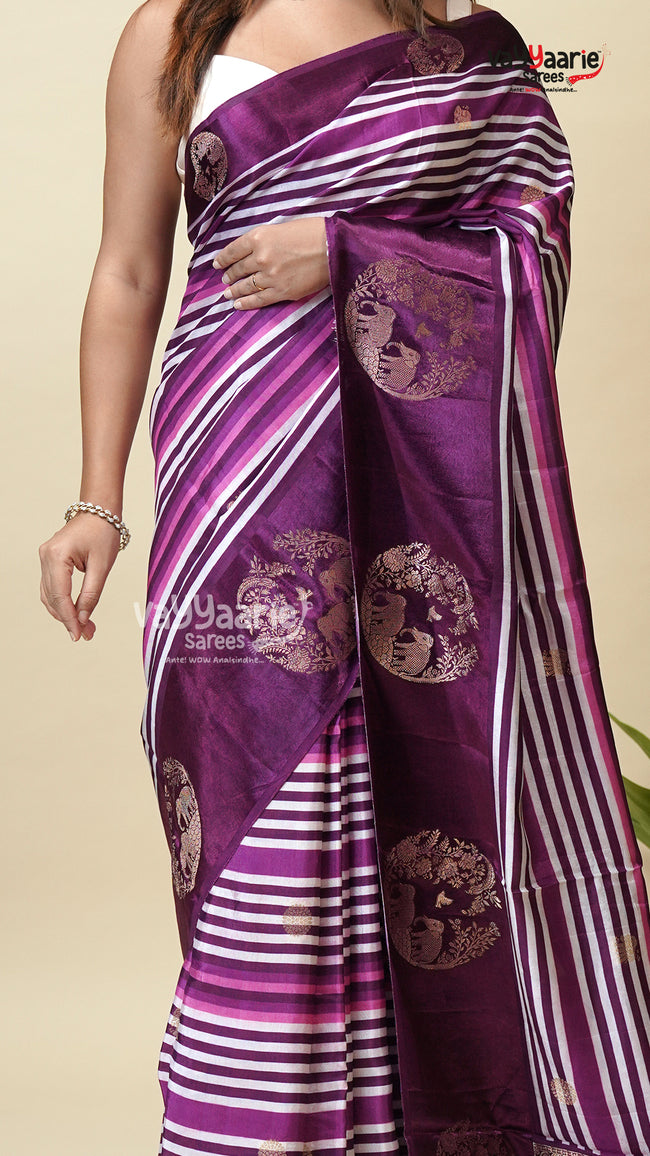 Fancy Multicolour Tissu Saree for Parties Main Image