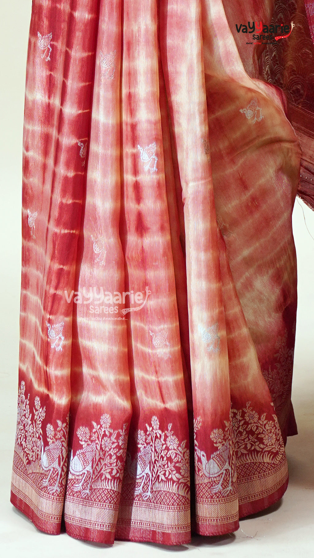 Multicolour Tissue Saree for Celebration Wear