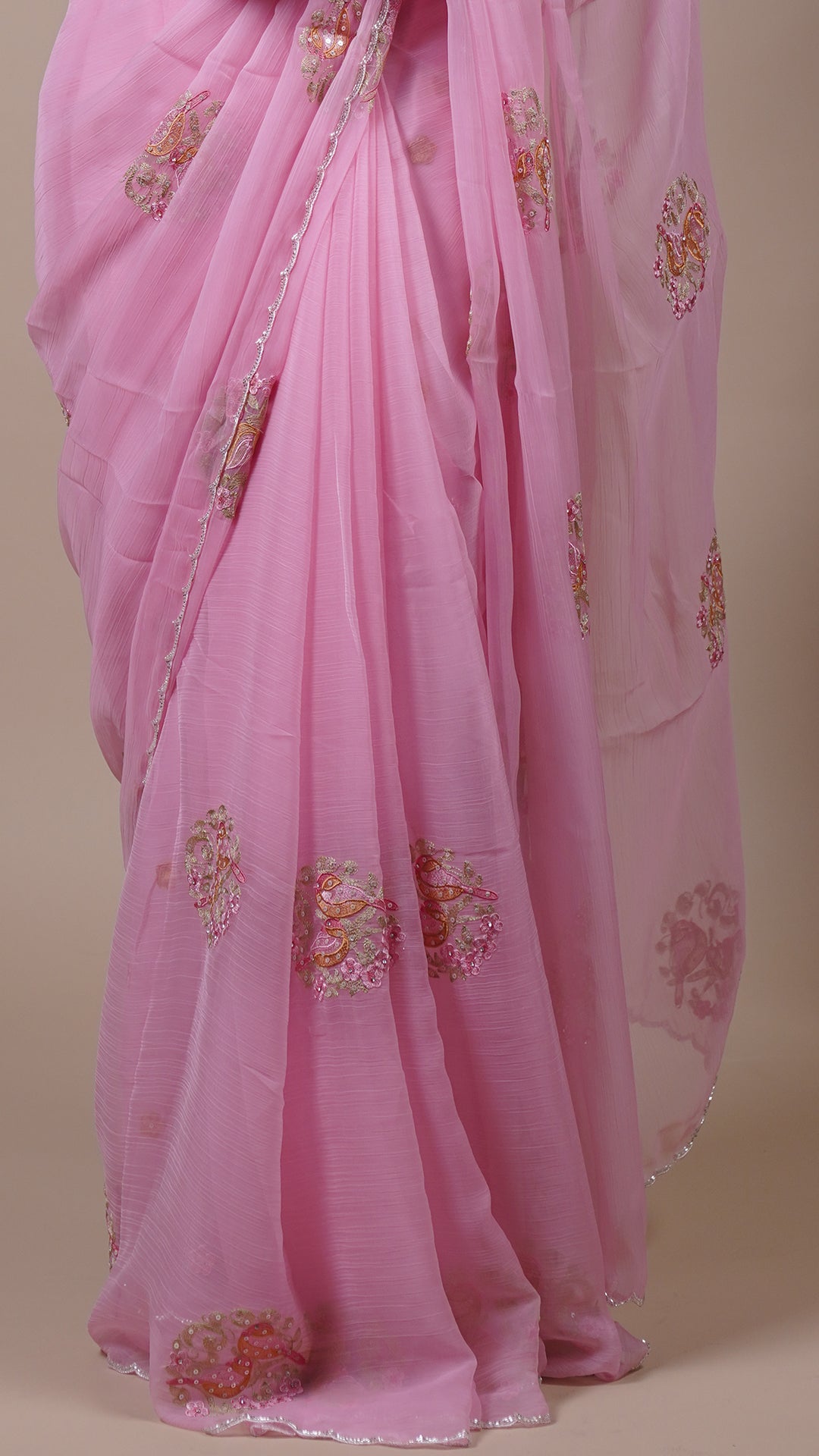 Pink Crush Fancy Saree for Family Functions
