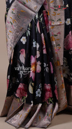 Black Tissue Fancy Saree for Everyday Elegance
