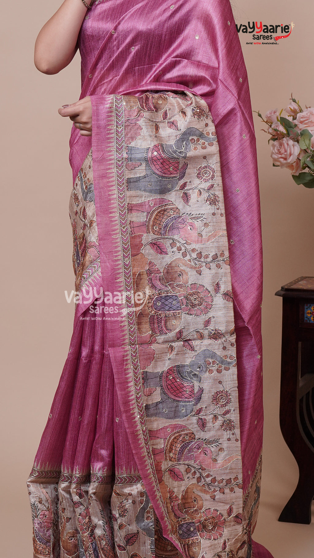 Tusser Saree in Multicolour for Gifting