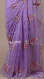 Lavender Crush Fancy Saree for Ethnic Wear
