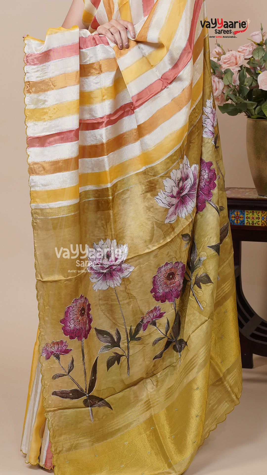 Tissue Fancy Saree for Festivals