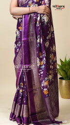 Fancy Tissu Multicolour Saree for Gifting