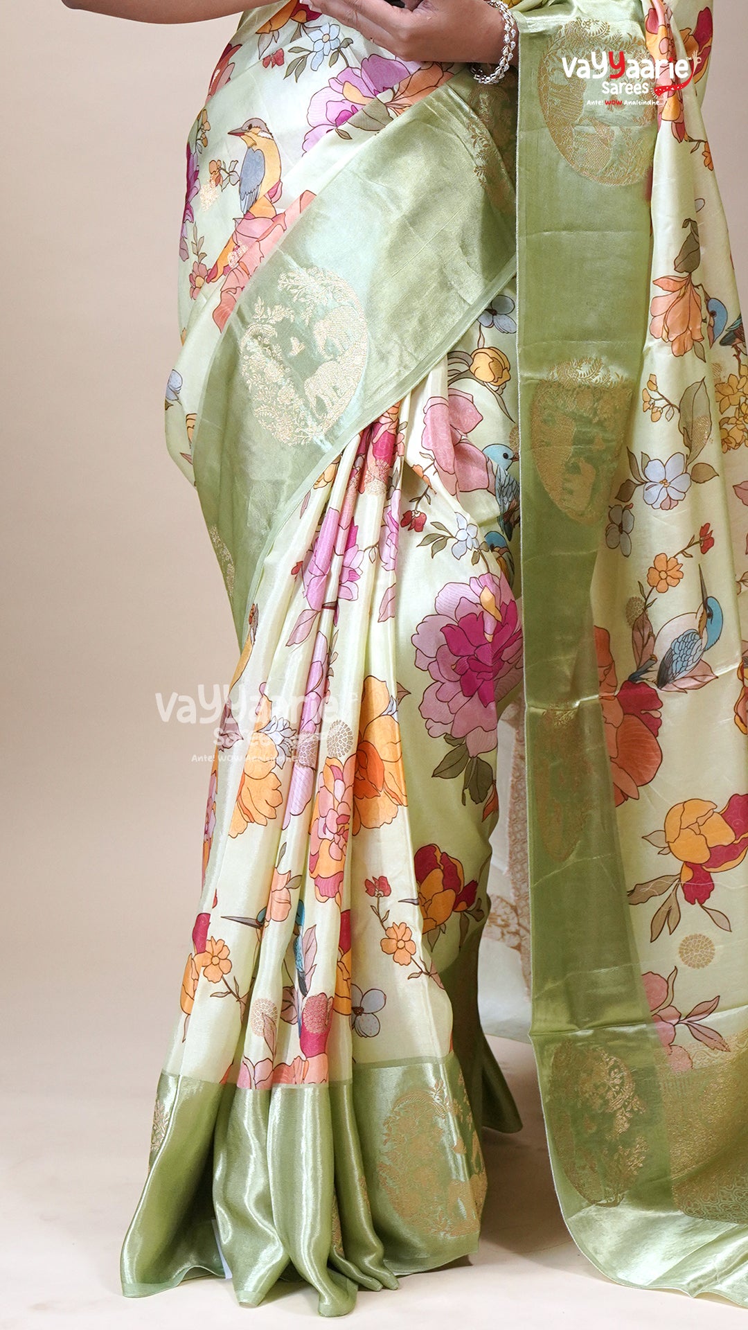 Multicolour Tissu Fancy Saree for Festive Wear