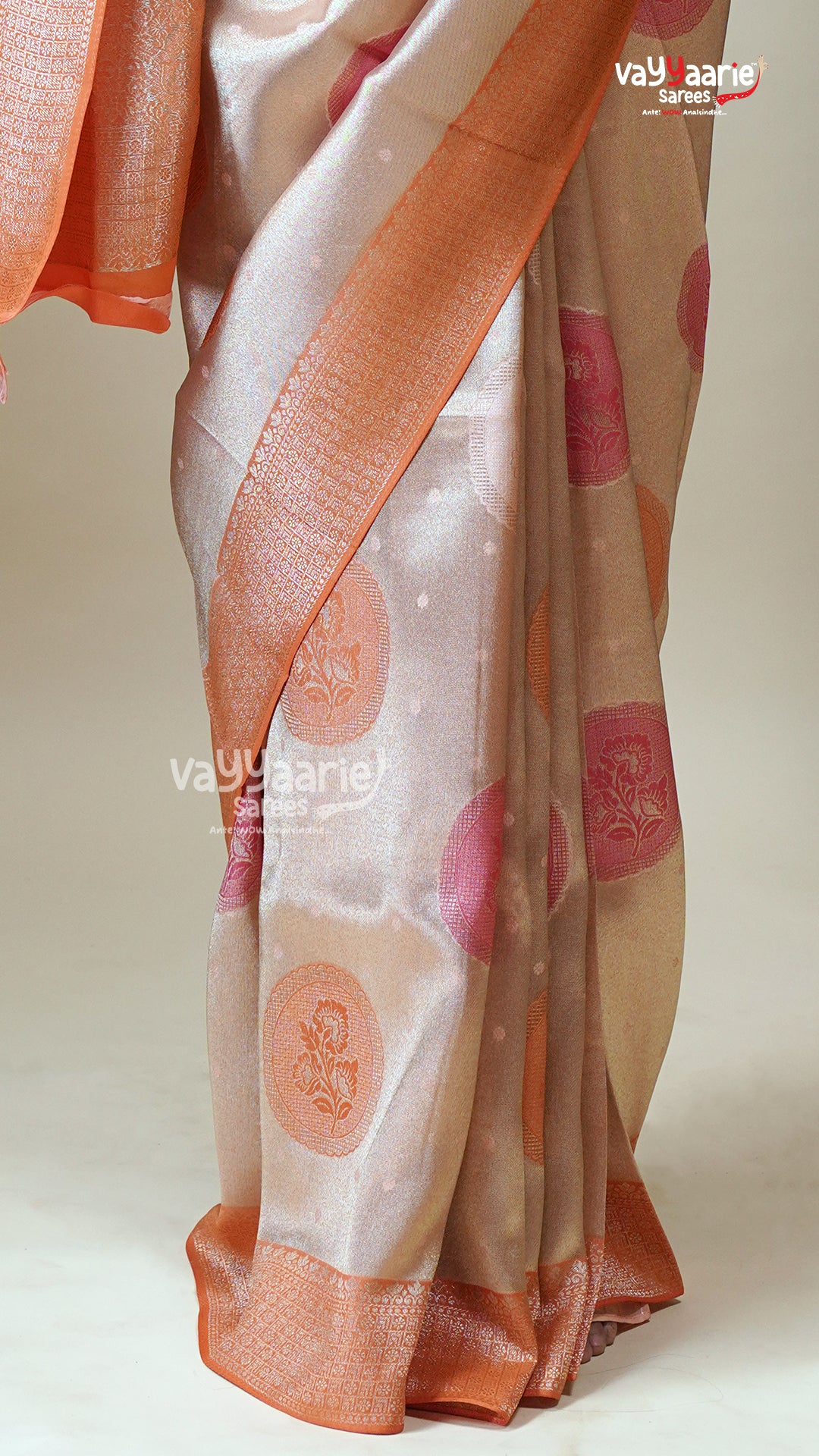 Multicolour Tissu Fancy Saree with Blouse