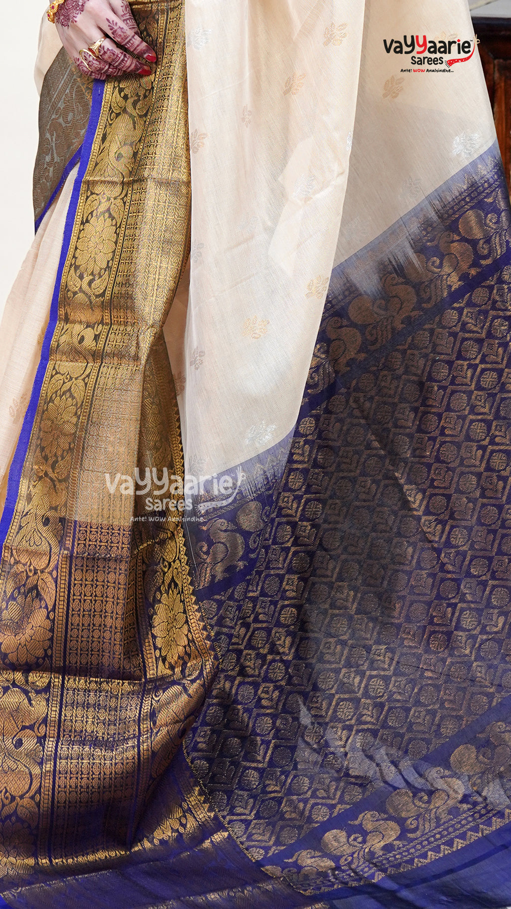 Biscuit Colour Kuppadam Saree for Elegant Style