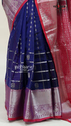 Navy Blue Kuppadam Handloom Saree for Traditions