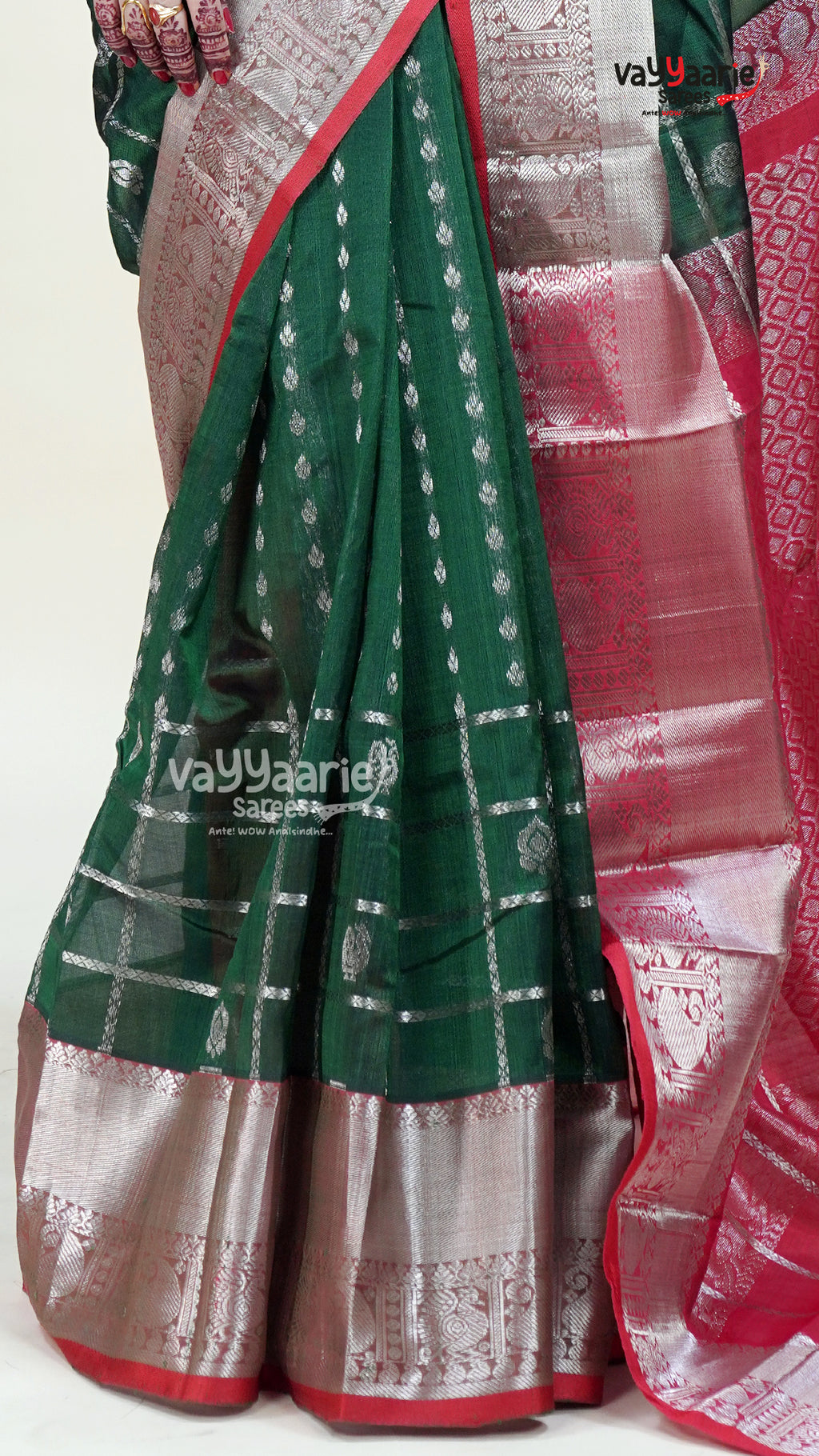 Green Kuppadam Handloom Saree for Festive Looks