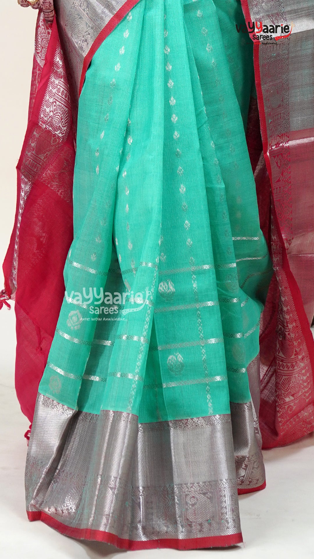 Sea Green Kuppadam Saree for Fresh Festive Looks
