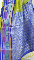 Bright Green Kuppadam Saree for Cultural Looks