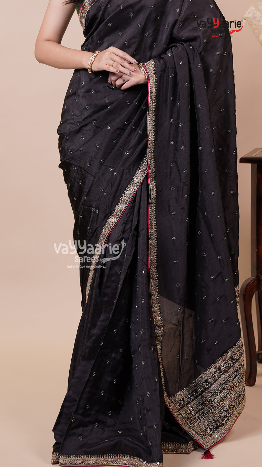 Crepe Saree for Party Wear