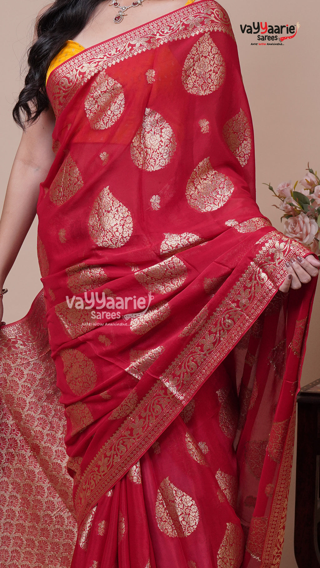 Colourful Banaras Mango Fancy Saree for Festive Wear
