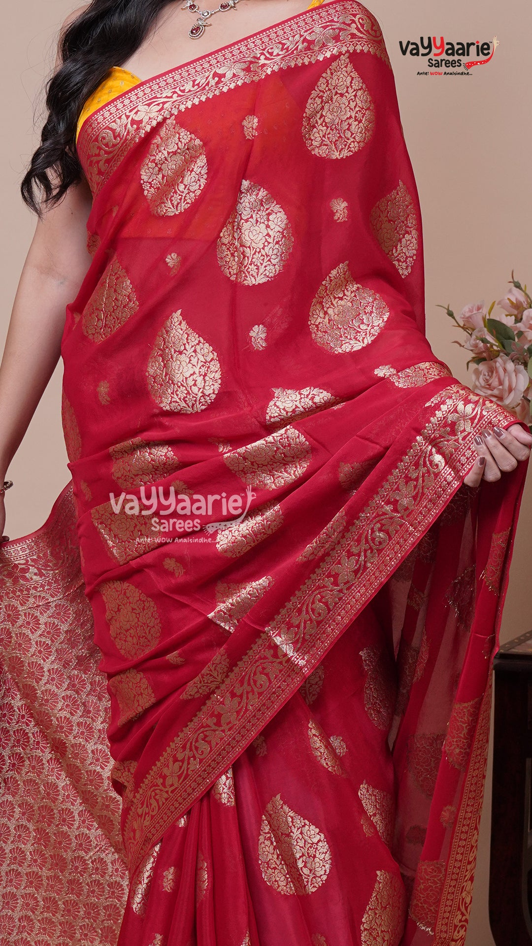 Colourful Banaras Mango Fancy Saree for Festive Wear