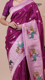 Banaras Mango Silk Saree in Magenta for Party Wear