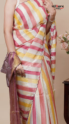 Multi Tone Tissue Saree for Special Days